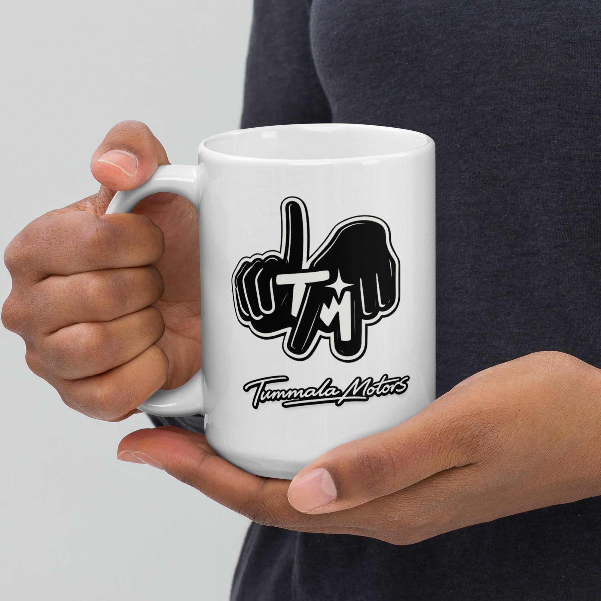 Tummala Motors White Glossy Ceramic Mug - Image 4