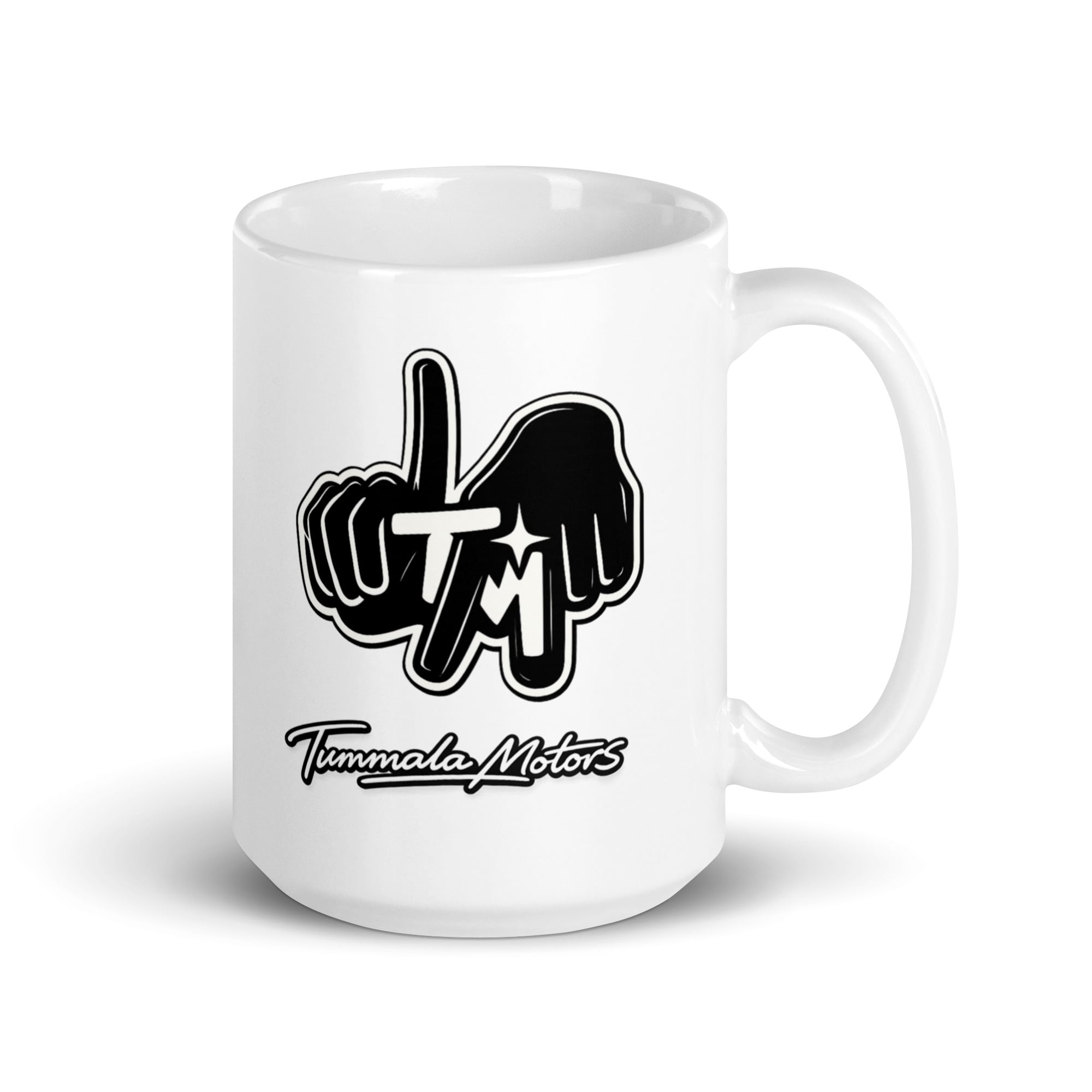 Tummala Motors White Glossy Ceramic Mug - Image 3