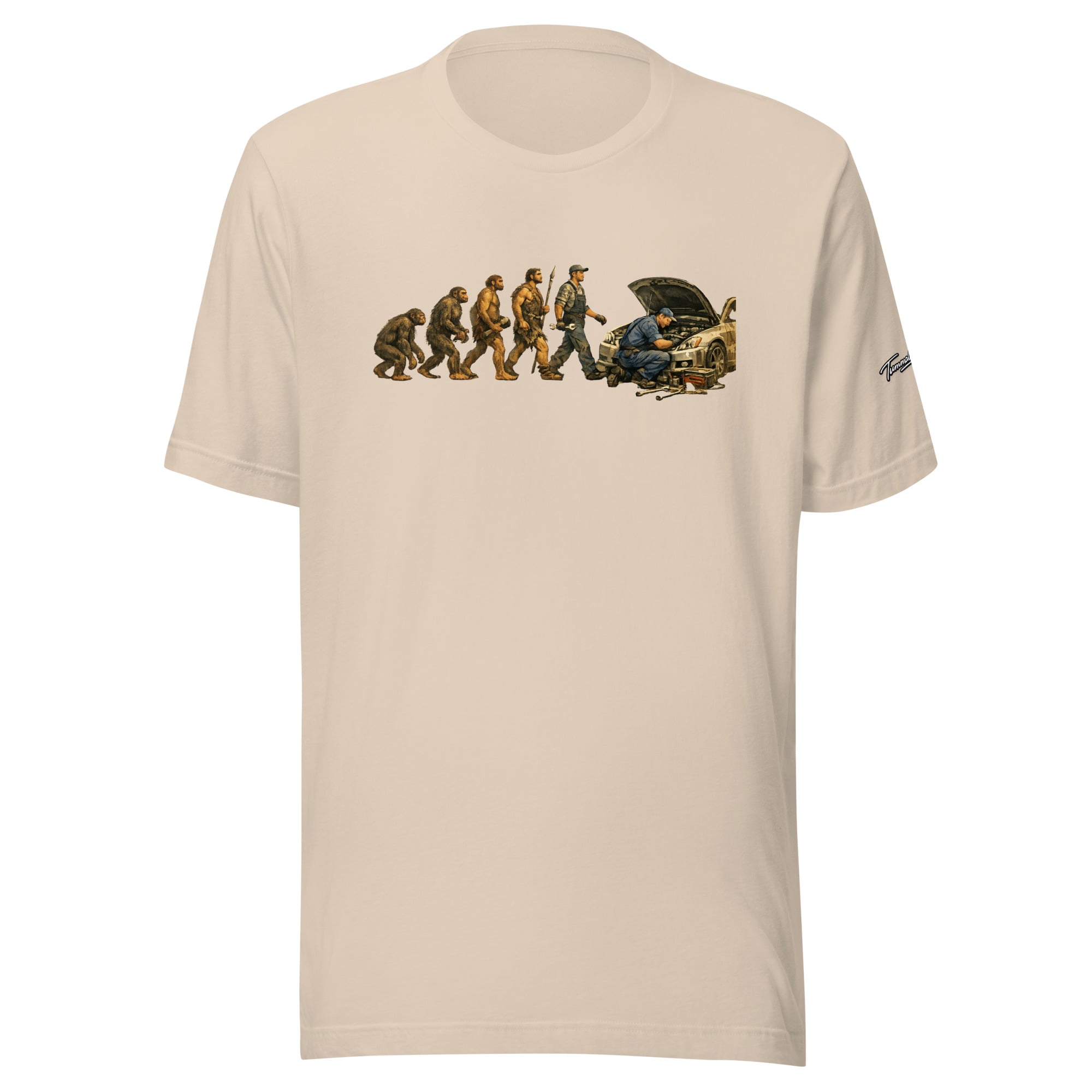 Human Evolution Car Mechanic T-Shirt